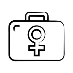 Briefcase with a female