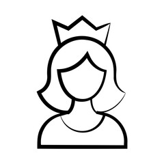 Woman's silhouette with a crown