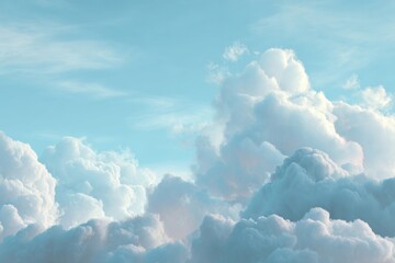Fluffy clouds floating softly in a tranquil sky, ideal for nature-inspired designs and relaxing visuals. Perfect for backgrounds, overlays, or ethereal themes in creative endeavors