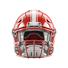 Fototapeta premium Red Football Helmet Front View Sport Equipment Game Day