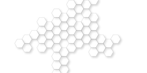 Abstract white hexagon concept background, soft white background, beautiful geometric pattern white gray hexagonal, illustration geometry science and technology.