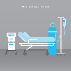 Hospital Tools Flat Design – Vector Icons Set for Healthcare Projects.