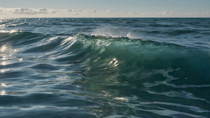 Fototapeta premium waves crashing on the beach