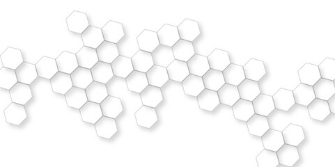 Abstract hexagon honeycomb white Background, technology abstract background with hexagons mesh, futuristic surface honeycom hexagon pattern, realistic golf dimples tiled vector background.
