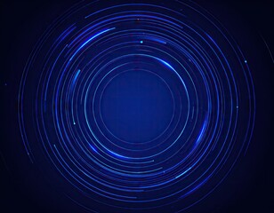 Abstract circular design with concentric light trails
