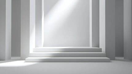 Obraz premium Modern Minimalist Architectural Design with Soft Light and Shadows