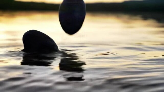 Competitive stone skipping physics in slow motion