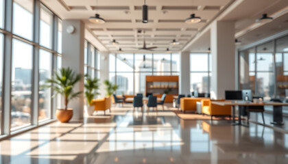 Bright and Modern Office Space Filled with Natural Light Open Layout and Contemporary Furniture Creates Inspiring Workspace