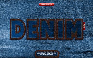 Denim 3D editable text effect