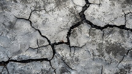 Textured Dry Soil Surface with Cracks and Fragmented Patterns
