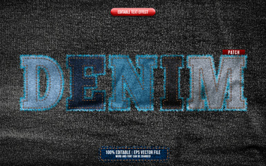 Denim 3D editable text effect