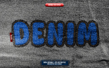 Denim 3D editable text effect