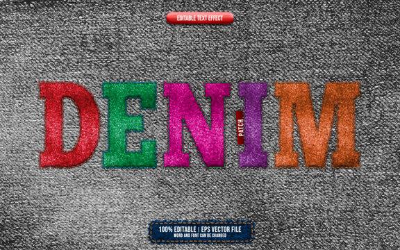 Denim 3D editable text effect