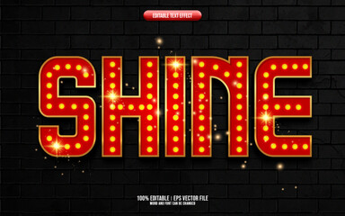 Shine 3D editable text effect