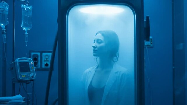 Cryotherapy chamber medical treatment wellness photo technology healthcare image clinical environment