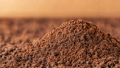 ecological gardening with soil health and sustainability. Close-up of healthy, living soil with visible organic matter and microbial life