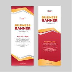 Vertical banner template for stand roll up banner and x banner