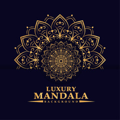 Luxury background with gold mandala template