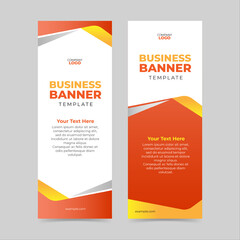 Vertical banner template for stand roll up banner and x banner