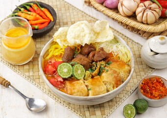 Soto Bogor or Soto mie is a noodle dish with spiced broth that is commonly found in Indonesia. This dish is now also known in Malaysia and Singapore.