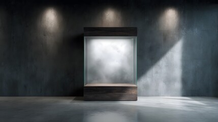 Minimalist floating frame with transparent center for product display