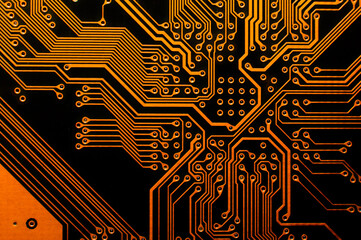 circuit computer motherboard. closeup mother board high-tech background