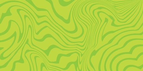 Obraz premium Abstract green background with hypnotic wavy lines pattern. Fresh and natural background