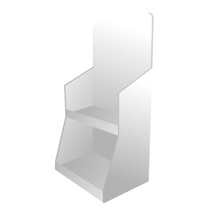 white empty shelf transparent background