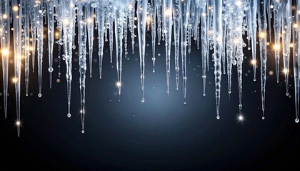 ゴージャスなアクセントを加えた氷柱、背景画像、きらきら