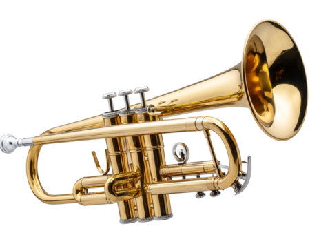 Balloons balloon Photo Overlays, Photography Overlays, clip art, clipart, png .jpg - Firefly_High-quality stock photo of a golden trumpet isolated on a transparent background.