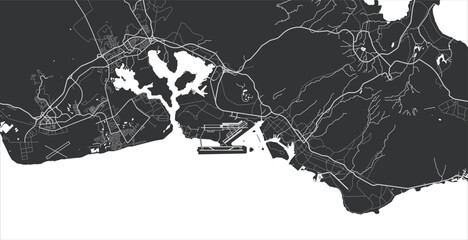 Layered editable vector illustration outline of Honolulu,United States.
