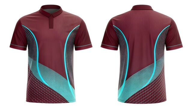 High-Quality Sportswear Mockup Realistic Polo Shirt Design Template for Sublimation Printing