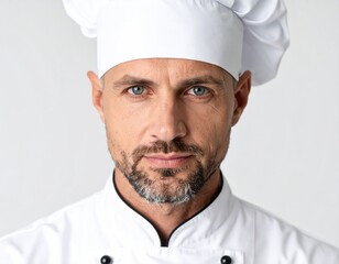 Chef portrait, serious expression