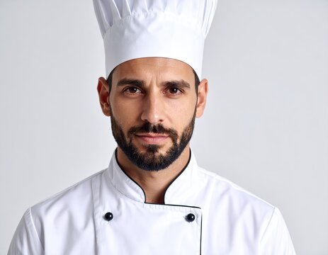 Serious chef portrait