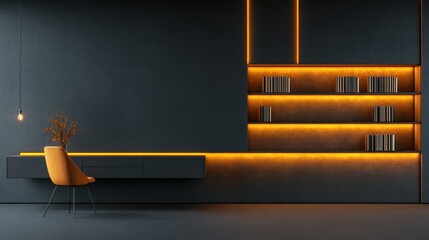 Modern Minimalist Interior Design with Warm Lighting
