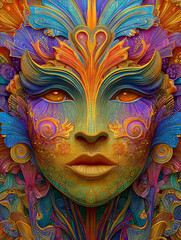 Illustrative Woman Face - Close Up