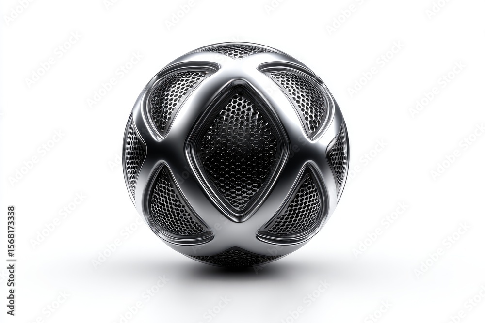 Fototapete metallic sphere with intricate patterned design.