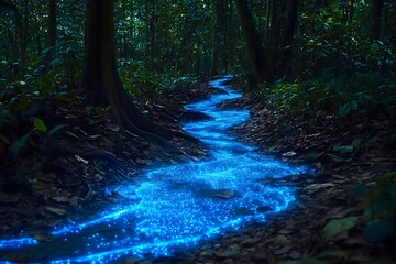 Obraz premium stream in the forest