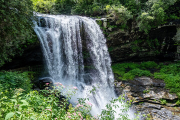 Dry Falls 75 foot falling waterfall in North Caralina