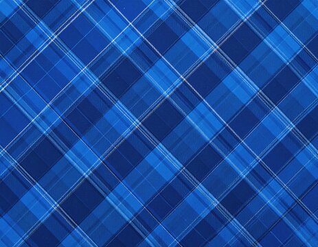 Diagonal blue plaid pattern