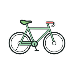 Fototapeta premium Bike Icon – Bicycle Symbol in Flat or Line Style