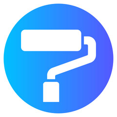 paint roller gradient icon