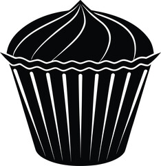 Cupcake with Frosting Vector Icon