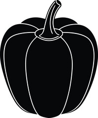 Capsicum Vegetable Icon Vector