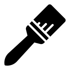 paint brush glyph icon