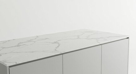Modern kitchen countertop with marble effect