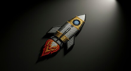 Rocket icon, graphic design
