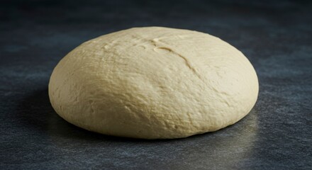 Round ball of light beige dough