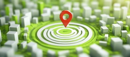 Conceptual Cityscape: Navigation Pinpointing Location in Urban Maze of Blocks