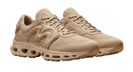 Beige Modern Athletic Running Shoes.